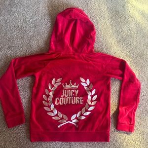 Kids Medium vintage Juicy Couture Velour Zip Up Hoodie